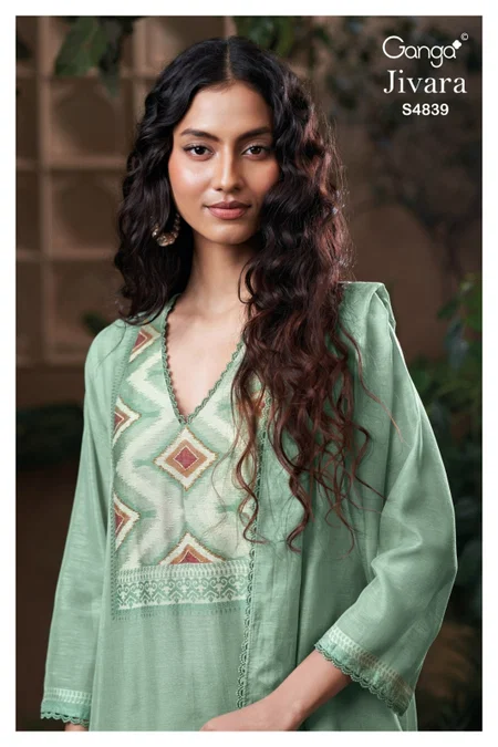 Jivara 4839 By Ganga Viscose Designer Salwar Suits
